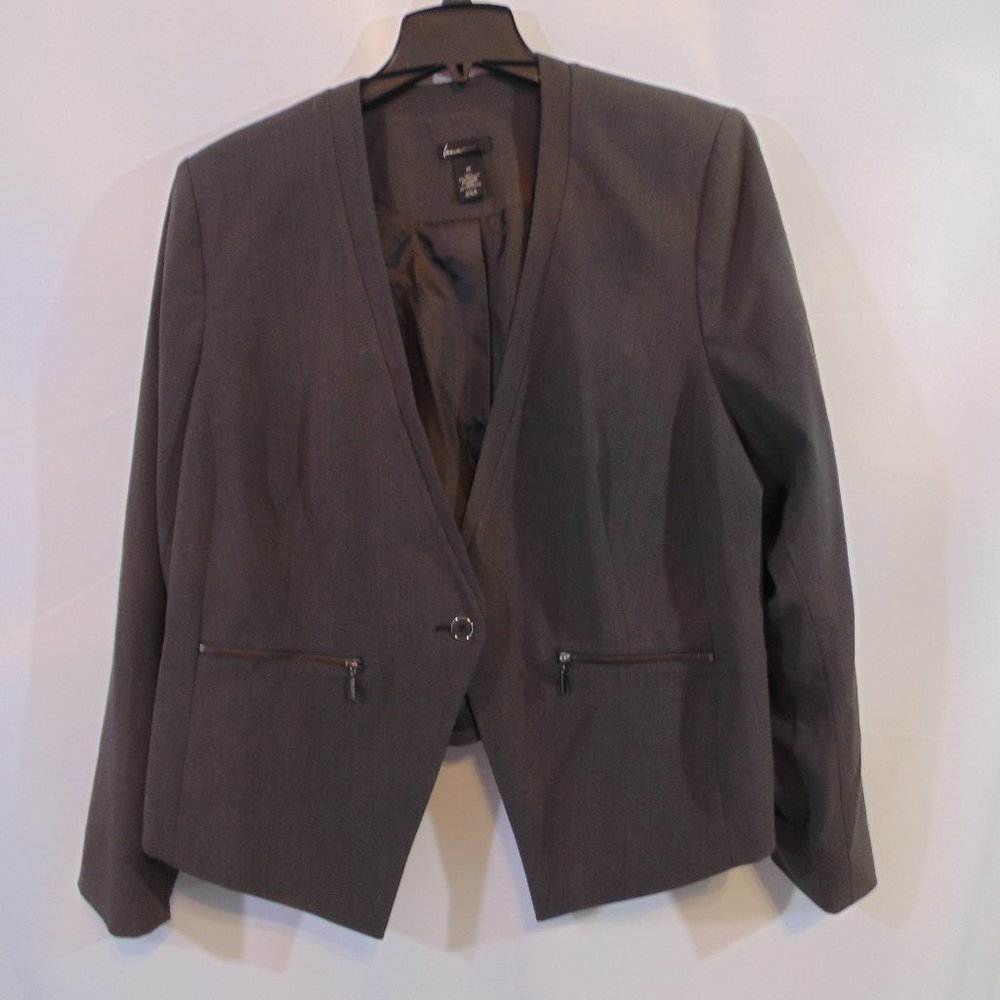 LANE BRYANT FITTED BLAZER Dark Gray SIZE 26